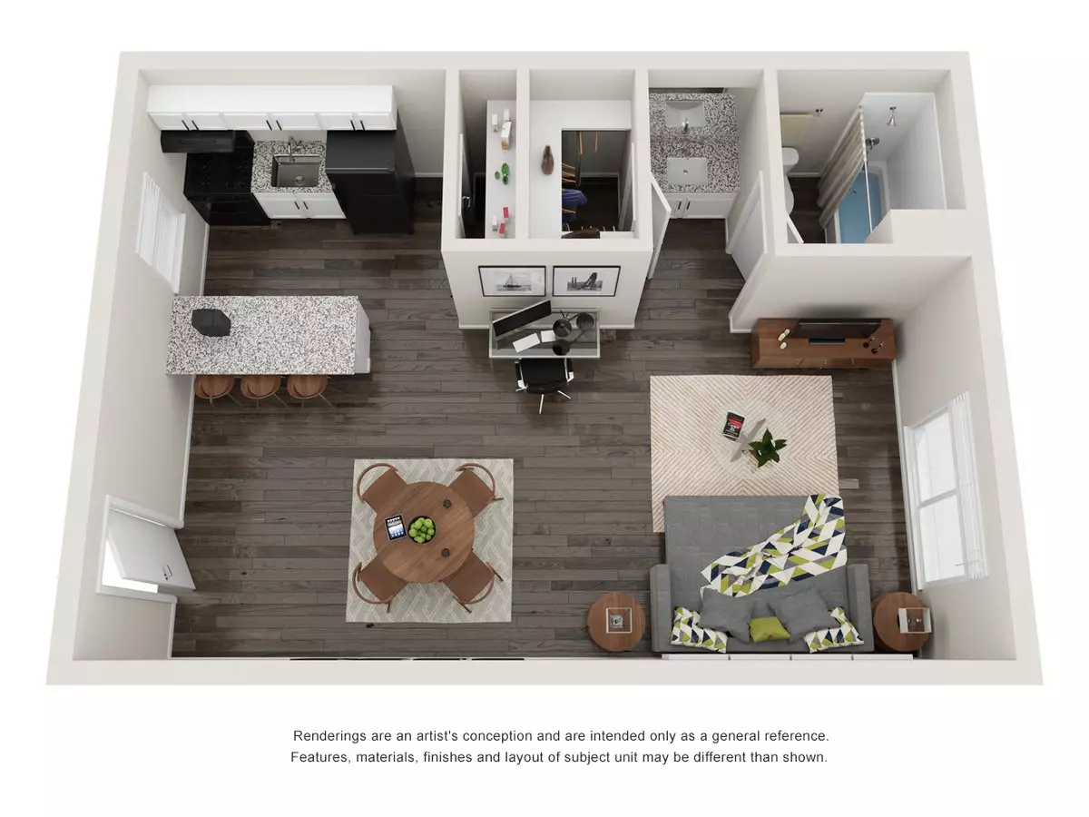 Studio • 1 Bath F-156 floor plan