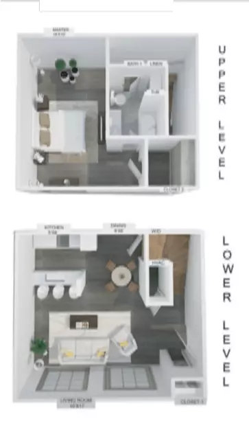 1 Bed • 1 Bath F-132 floor plan