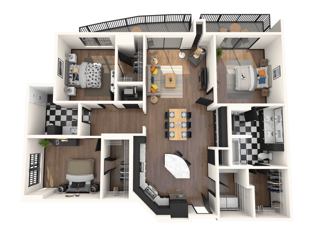 3 Beds • 2 Bath 1519 floor plan