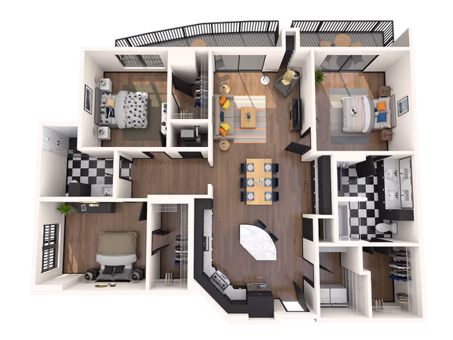 3 Beds • 2 Bath 1519 floor plan