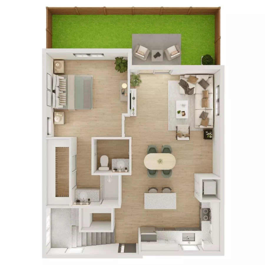 3 Beds • 2 Bath 1207 floor plan