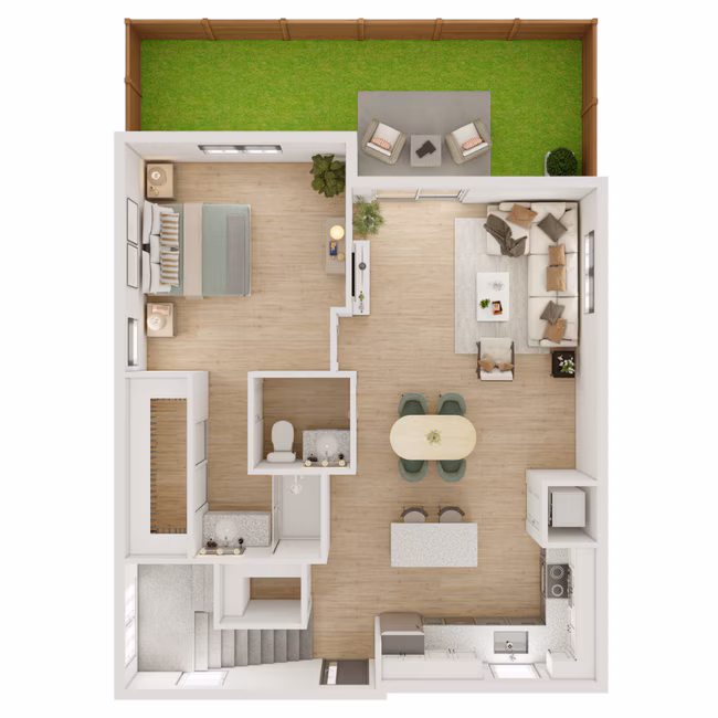 3 Beds • 2 Bath 1207 floor plan