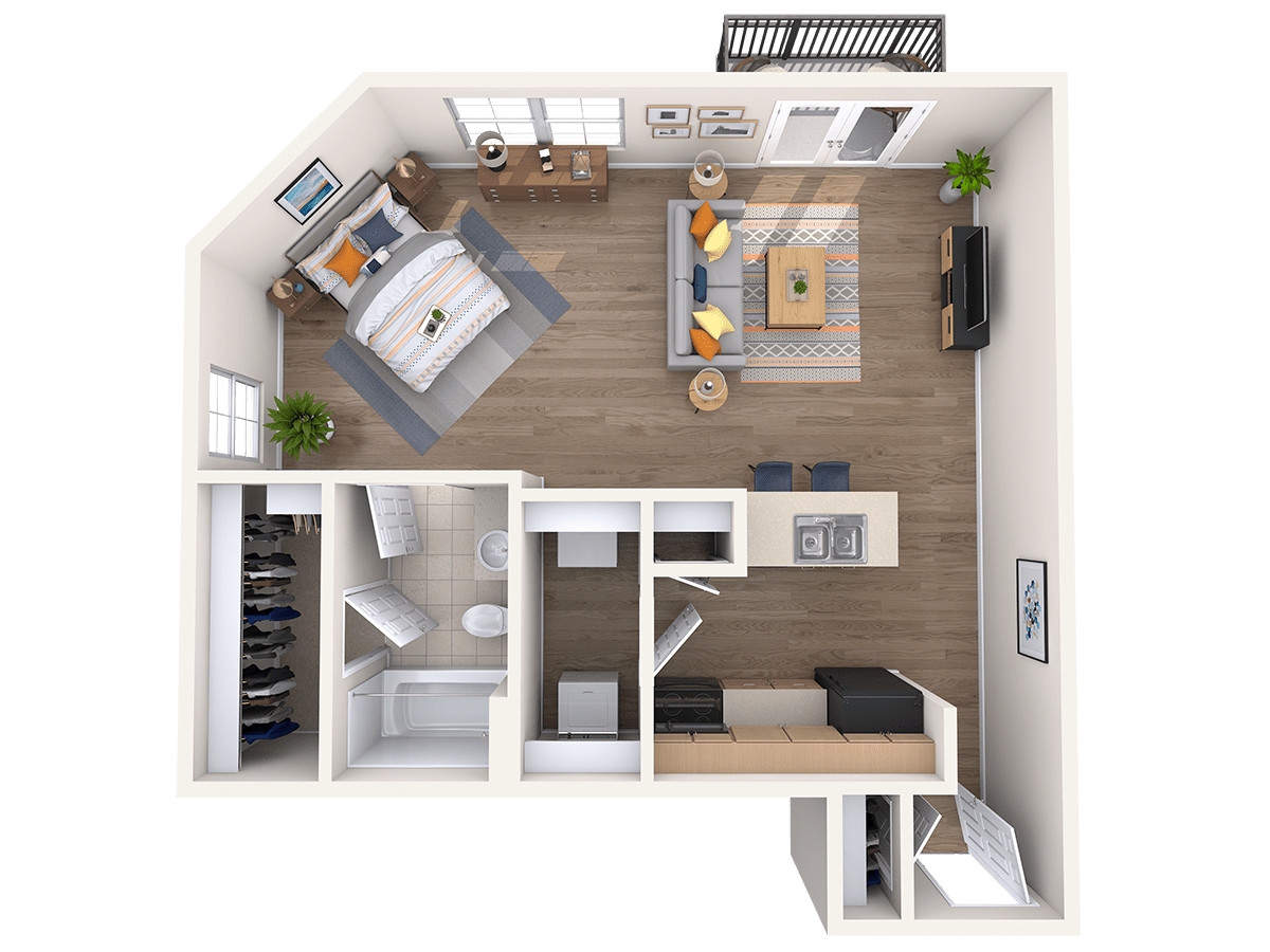 Studio • 1 Bath 1131 floor plan