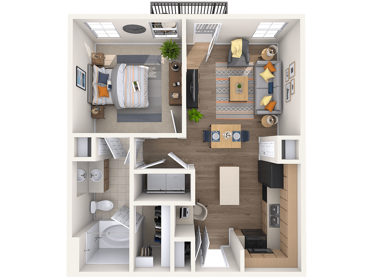 1 Bed • 1 Bath 1423 floor plan
