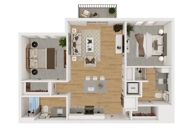 2 Beds • 2 Bath 220 floor plan