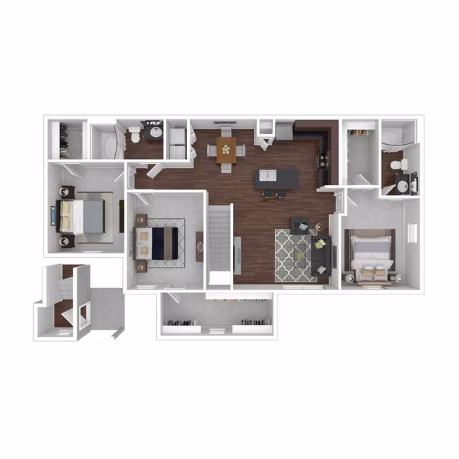 3 Beds • 2 Bath 0312 floor plan
