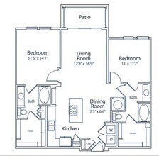 2 Beds • 2 Bath 4010 floor plan