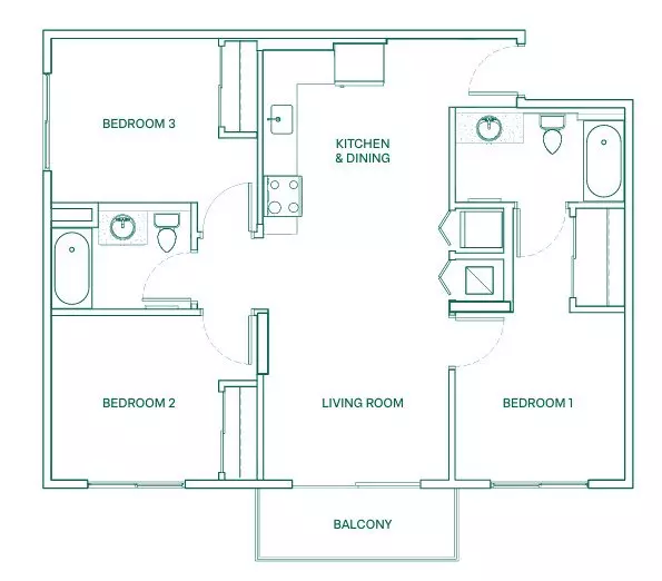 Unit B311 B311 floor plan