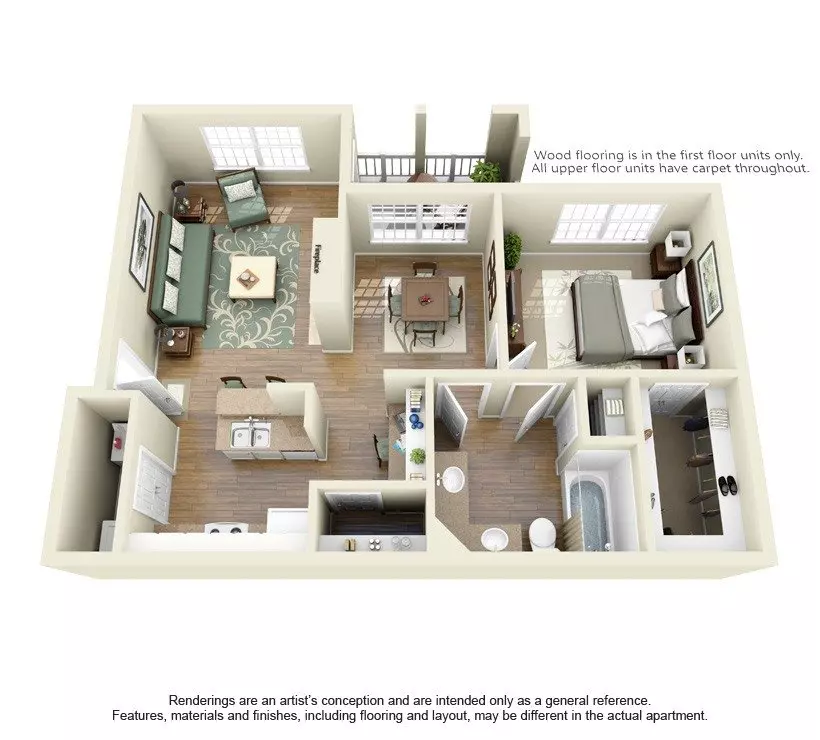 Brazos 1x1 1812 floor plan