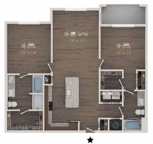 Unit 13112 12313 floor plan