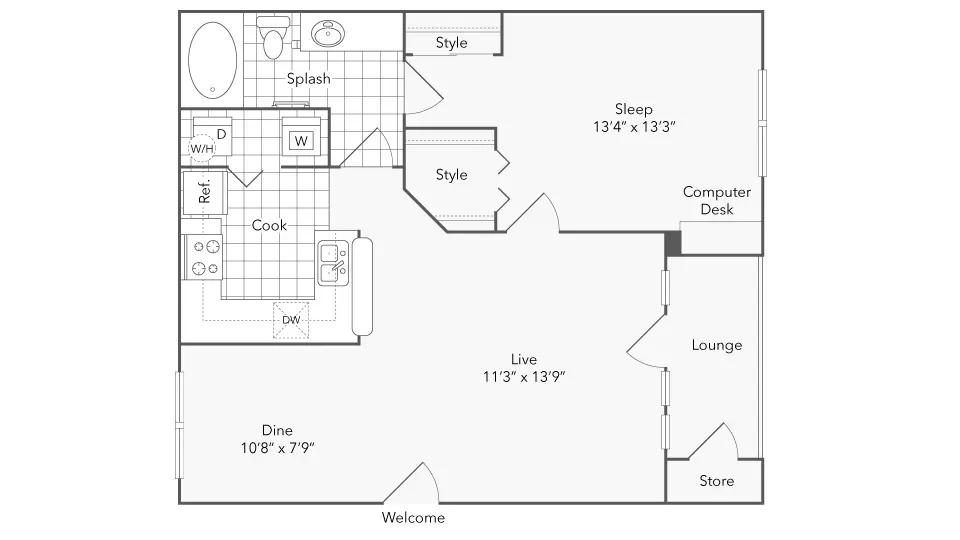 Unit - 928 floor plan
