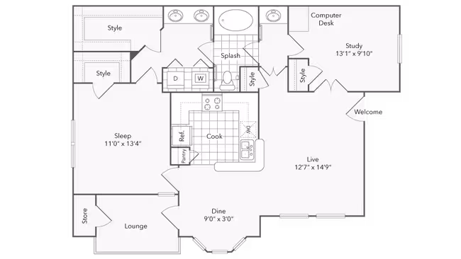 Unit 634 634 floor plan