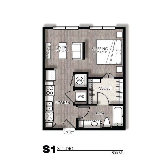 Studio • 1 Bath 4104 floor plan