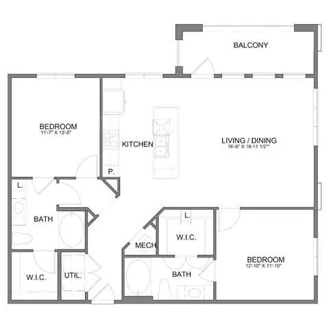 Unit - 0307 floor plan