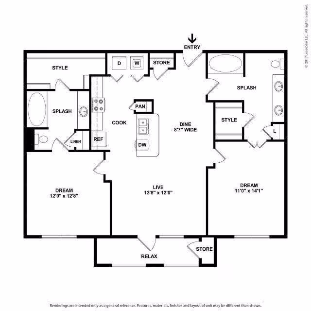 Unit 3-3223 3-3223 floor plan