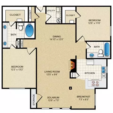 TARA SOLARIUM 1034 floor plan