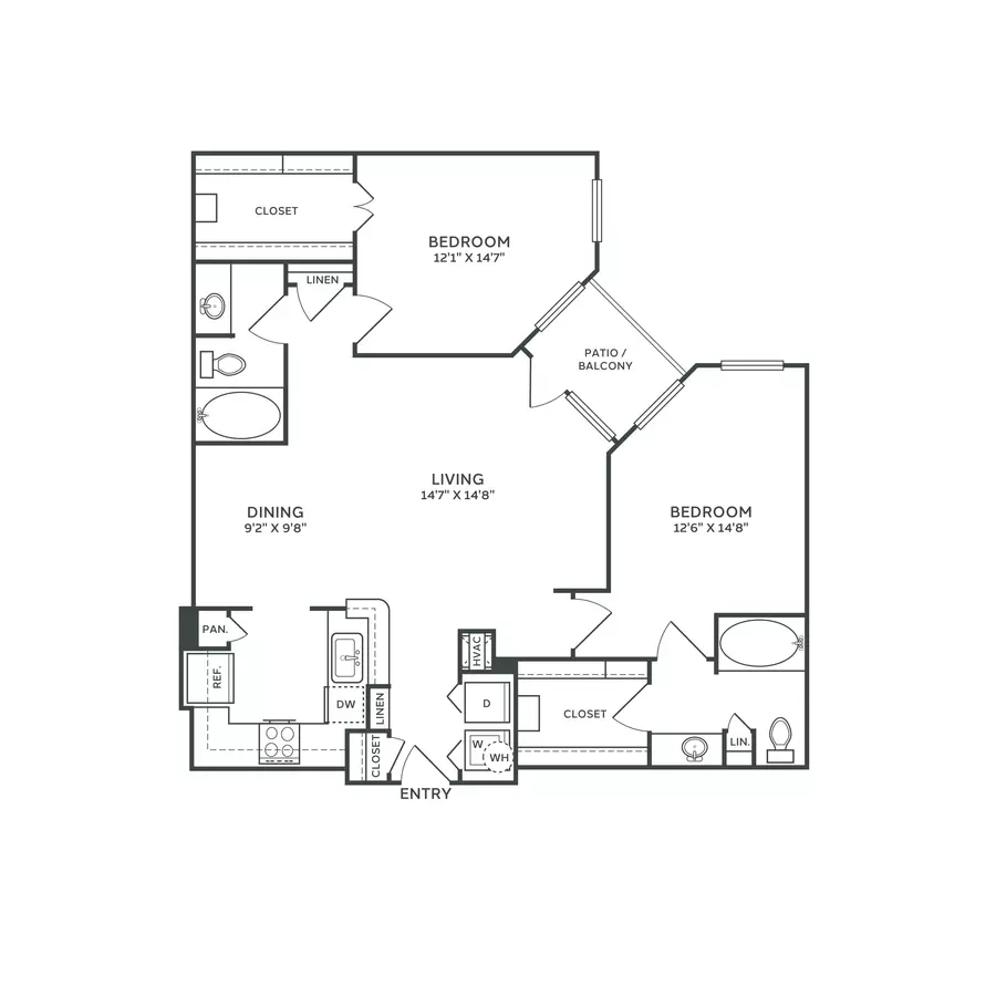 B6 Townhome Classic 223 floor plan