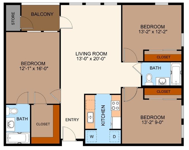Unit 4204 3104 floor plan
