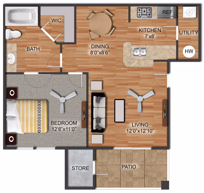Unit 1216 1216 floor plan