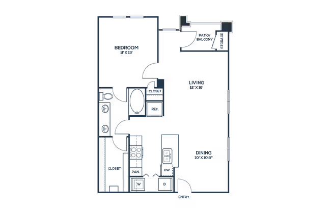 Unit B108 D431 floor plan