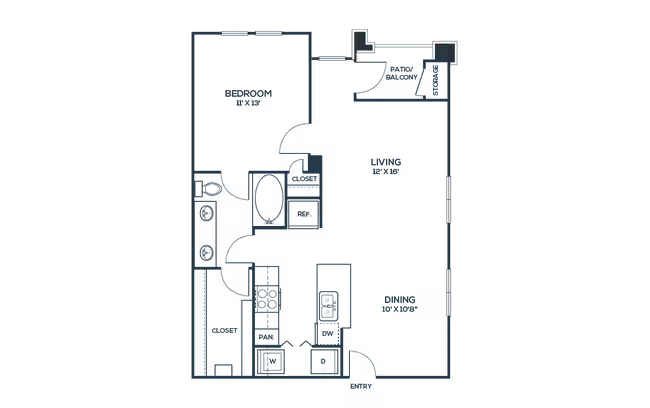 Unit D215 D215 floor plan