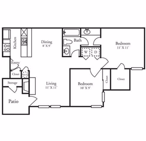 Unit 1020 206 floor plan