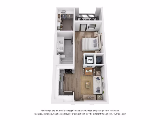 Studio • 1 Bath 2101 floor plan