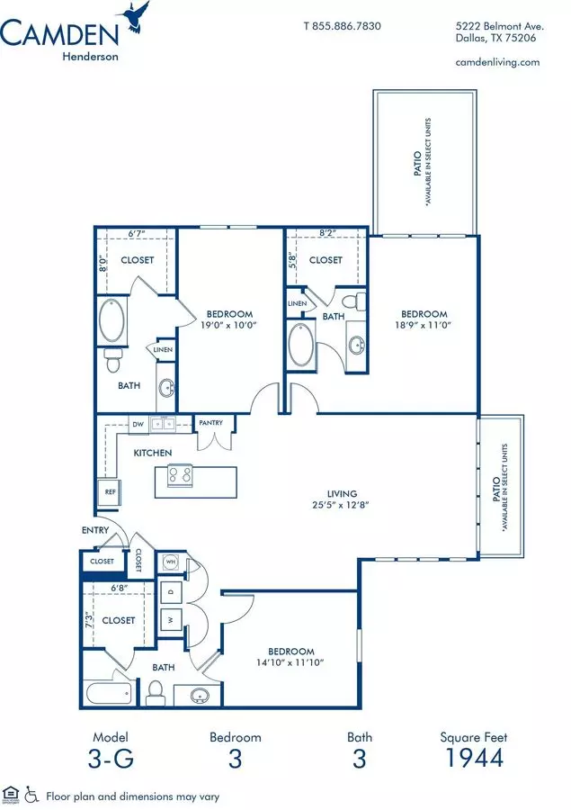 3 Beds • 3 Bath 140 floor plan