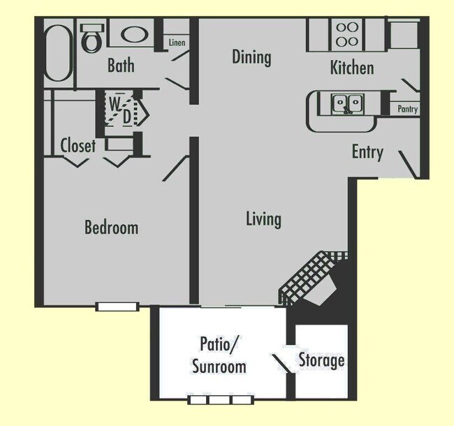 1 Bed • 1 Bath 713 floor plan
