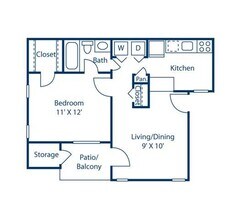 1 Bed • 1 Bath 266 floor plan