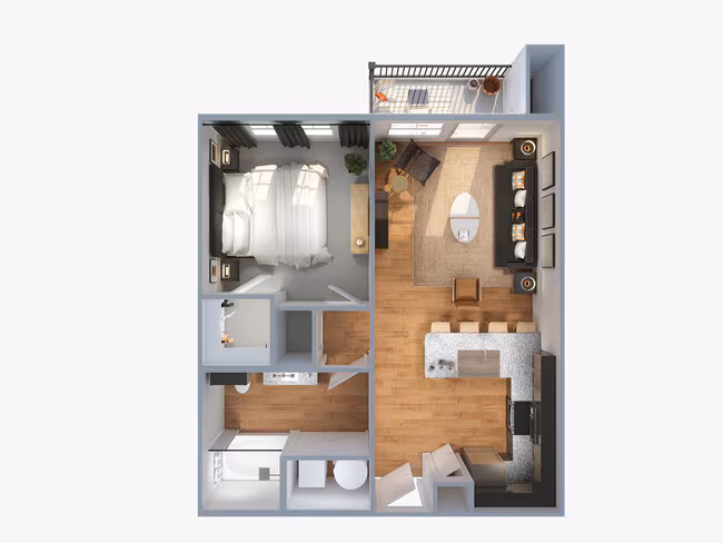 1 Bed • 1 Bath 2303 floor plan
