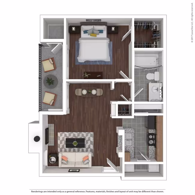 1 Bed • 1 Bath 216 floor plan