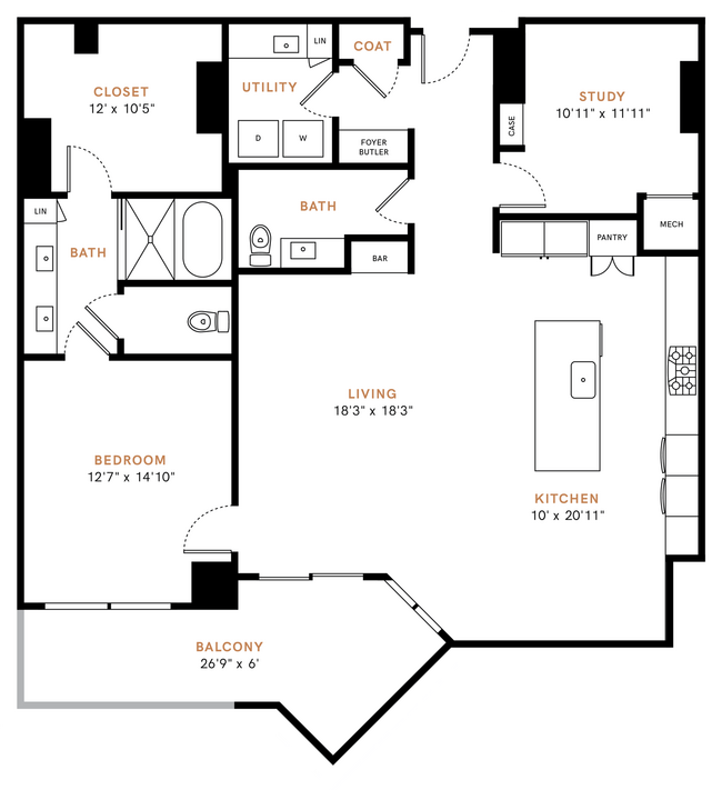 PH4 1605 floor plan