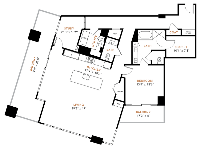 Unit 1609 1609 floor plan