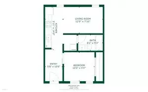 0 bedroom 1 bath 23 floor plan