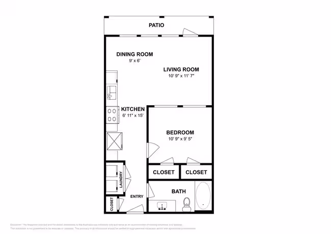 Studio 2-2109 floor plan