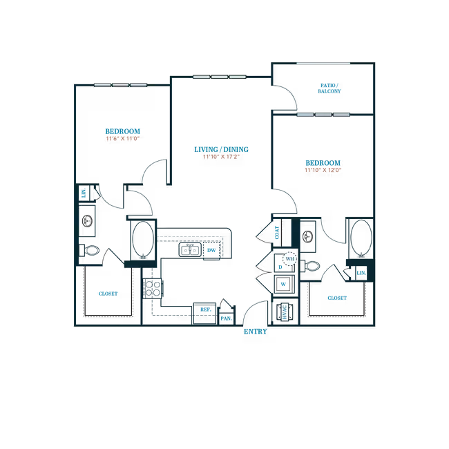 Unit B203 B203 floor plan