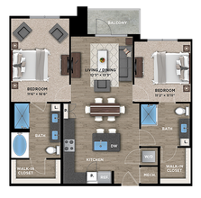 2+2D 4-4302 floor plan