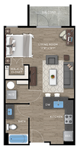 Studio 1-1126 floor plan