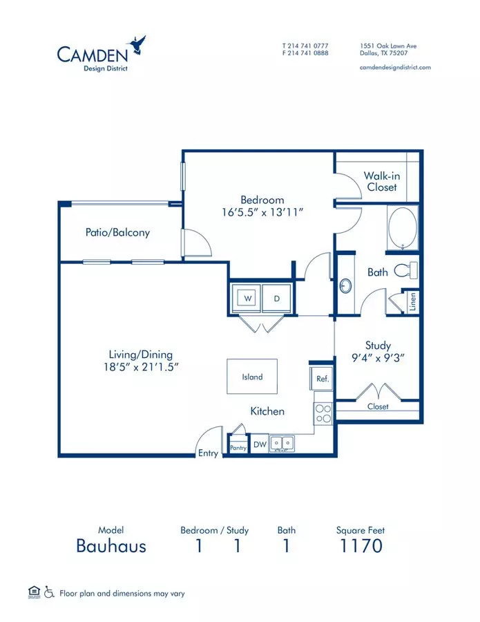 1 Bed • 1 Bath 145 floor plan