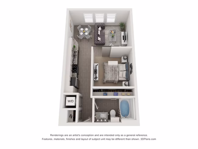 Studio • 1 Bath 416 floor plan