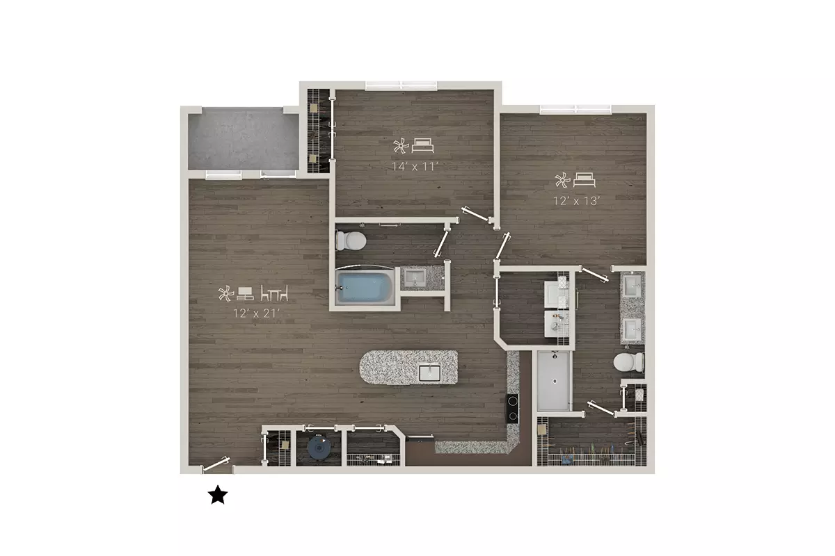 Unit 4407 2407 floor plan