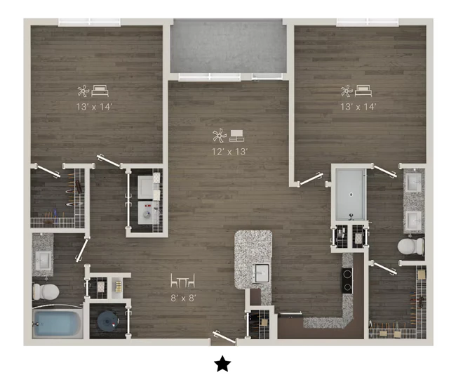 Unit 1405 1405 floor plan