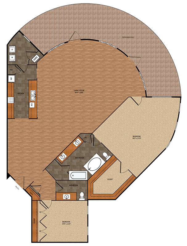 Unit 1301 1301 floor plan