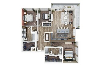 3 Beds • 2 Bath 570 floor plan