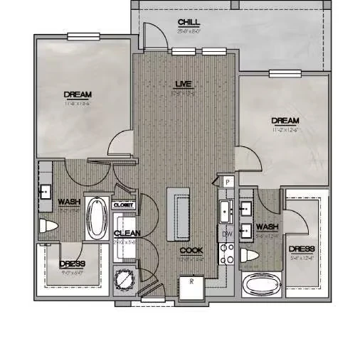 Unit 2347 1338 floor plan
