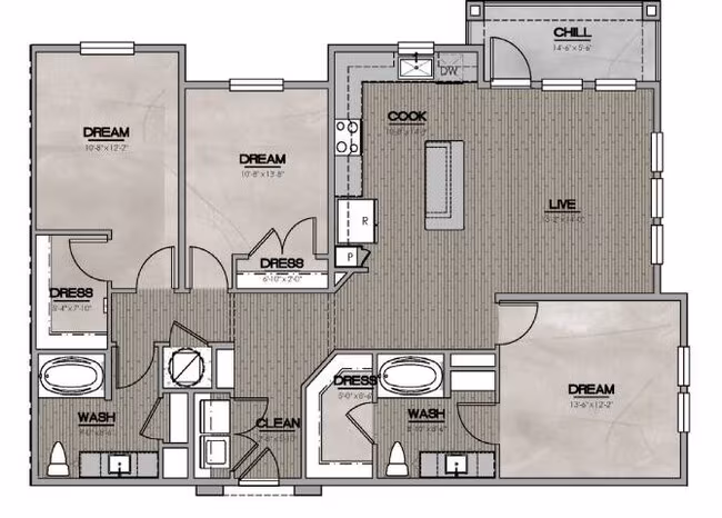 Unit 1253 1253 floor plan