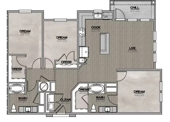 Unit 2260 1253 floor plan