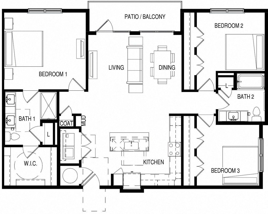 Unit D105 D105 floor plan