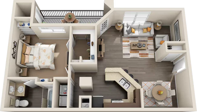 1x1 7303 floor plan